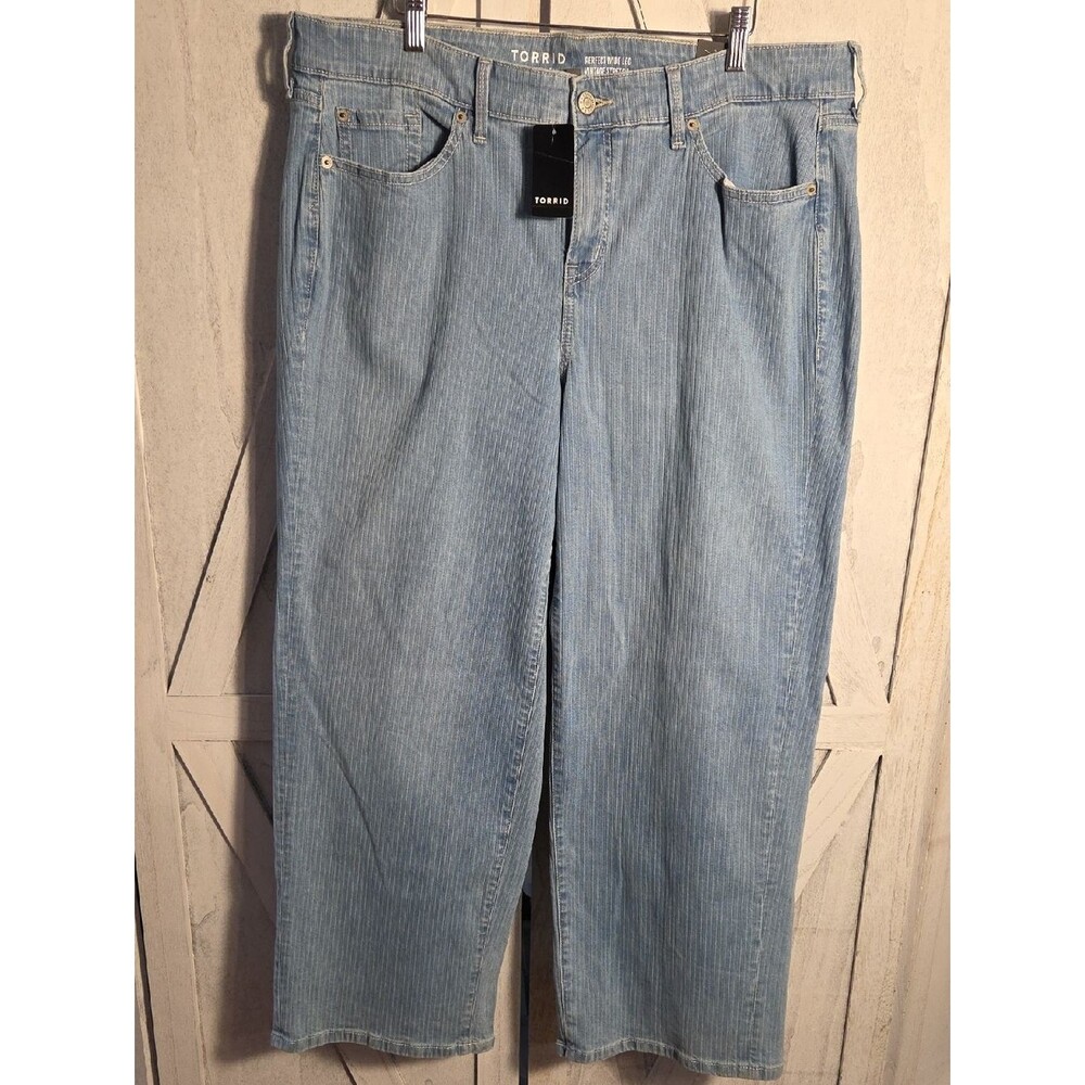 Torrid Perfect Wide Leg Vintage Stretch Denim Corduroy Jeans Size 16